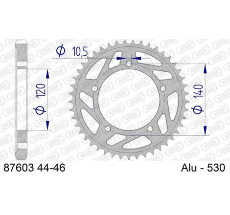 Couronne AFAM alu standard - 530