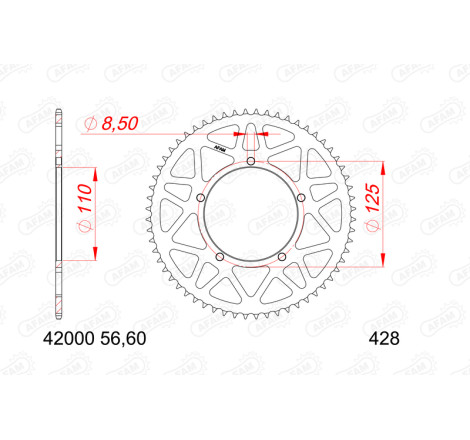 Couronne AFAM alu standard - 428