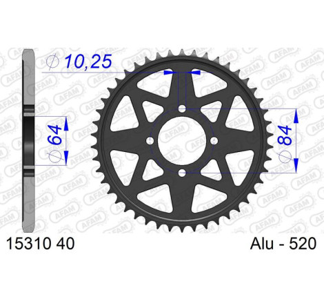 Couronne AFAM alu standard - 520