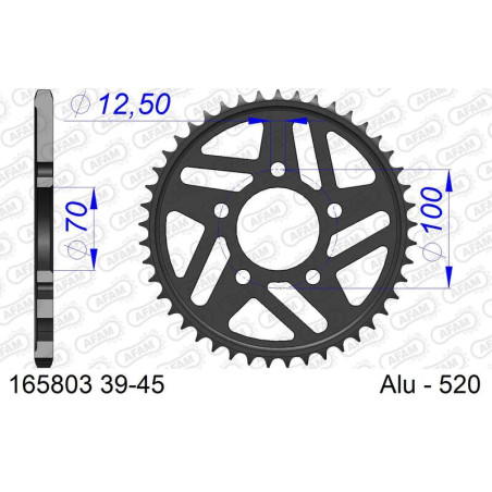 Couronne AFAM alu standard - 520