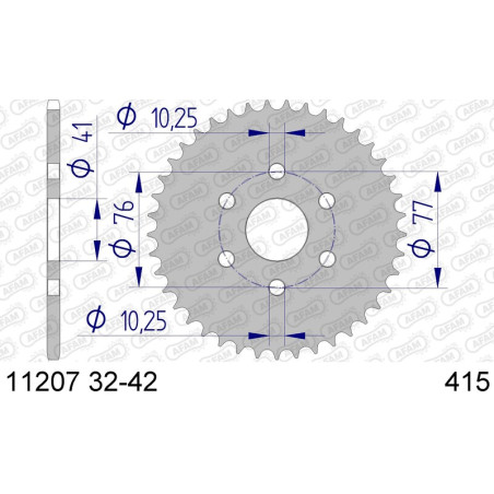 Couronne AFAM alu standard - 415
