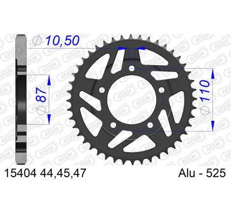 Couronne AFAM alu standard - 525