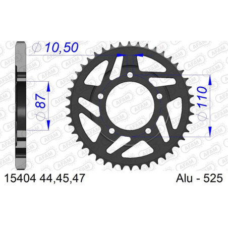 Couronne AFAM alu standard - 525