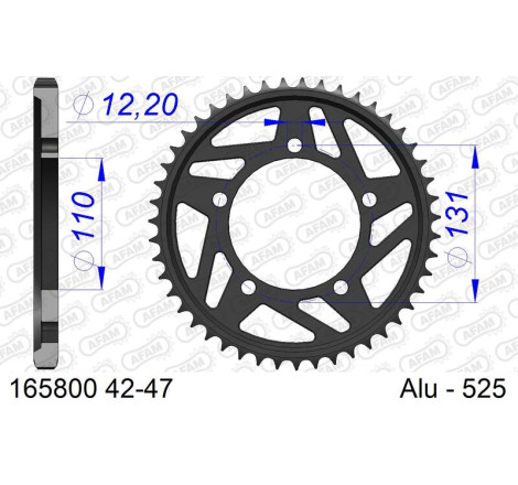 Couronne AFAM alu standard - 525