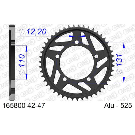 Couronne AFAM alu standard - 525