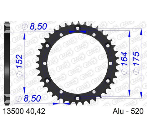 Couronne AFAM alu standard - 520
