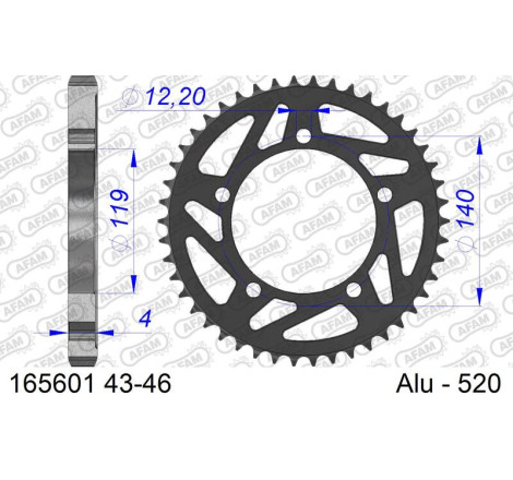 Couronne AFAM alu standard - 520