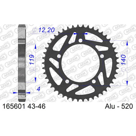 Couronne AFAM alu standard - 520