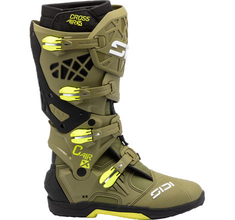 Bottes SIDI Crossair X - Olive Green/jaune fluo