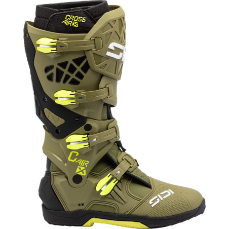 Bottes SIDI Crossair X - Olive Green/jaune fluo