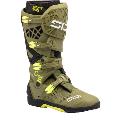 Bottes SIDI Crossair X - Olive Green/jaune fluo