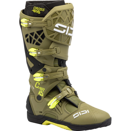 Bottes SIDI Crossair X - Olive Green/jaune fluo