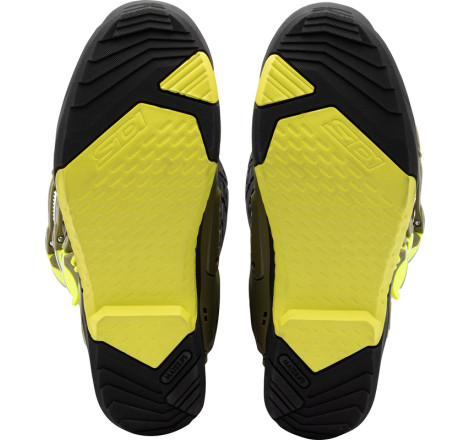 Bottes SIDI Crossair X - Olive Green/jaune fluo