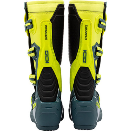 Bottes SIDI Crosscore - Petrol/jaune fluo