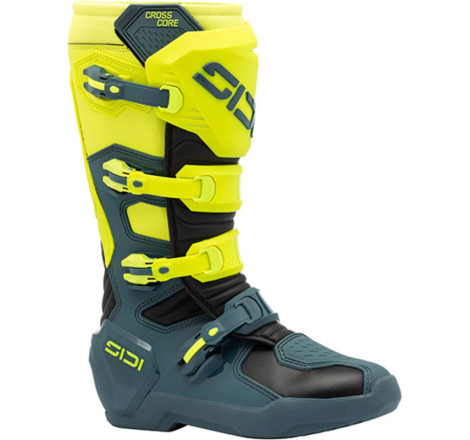 Bottes SIDI Crosscore - Petrol/jaune fluo