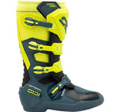 Bottes SIDI Crosscore - Petrol/jaune fluo