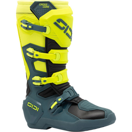Bottes SIDI Crosscore - Petrol/jaune fluo
