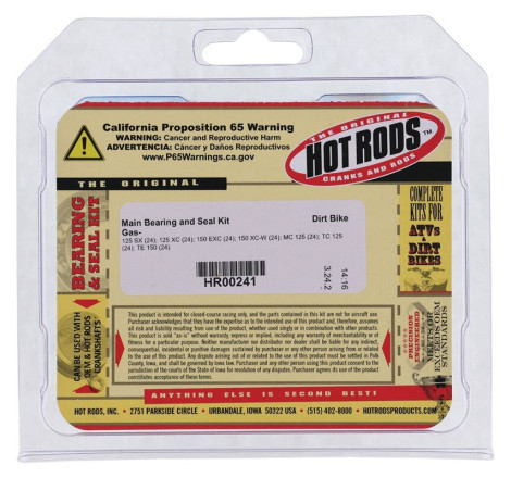 Kit roulements et joints spi de vilebrequin HOT RODS