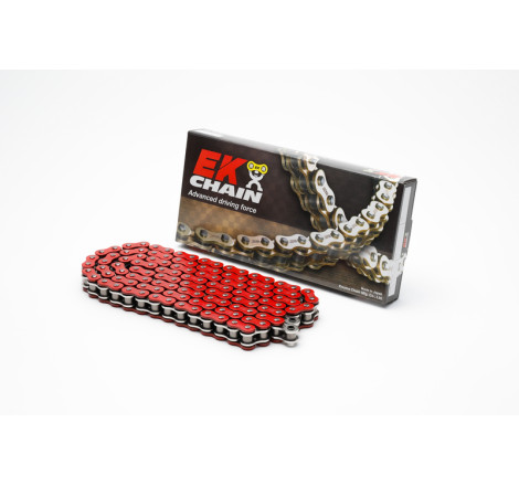 Chaine de transmission EK CHAIN 520 MVXZ2 - Joints Qx-Ring - attache à riveter