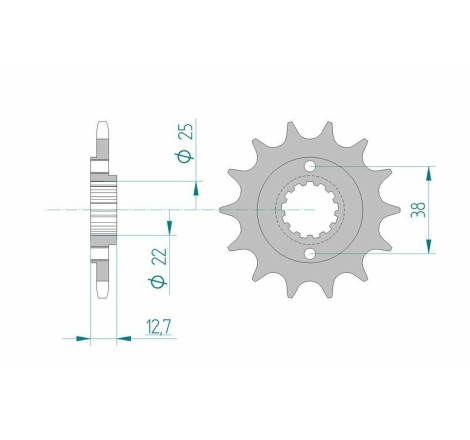 Kit chaîne AFAM 520 XSR4 - 15/43-112 - Couronne acier standard