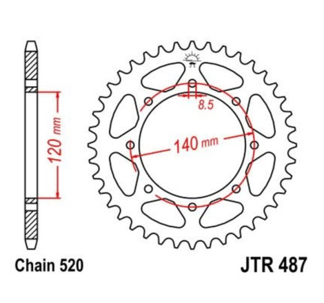 Couronne JT SPROCKETS acier standard - 520