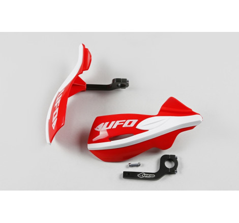 Protège-mains UFO Patrol rouge/blanc Kit montage inclus