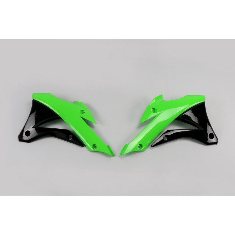 Ouïes de radiateur UFO Vert/Noir pour Kawasaki KX 85 2014 à 2021