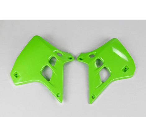 Ouïes de radiateur UFO Vert pour Kawasaki KX 125/250 1990 à 1991