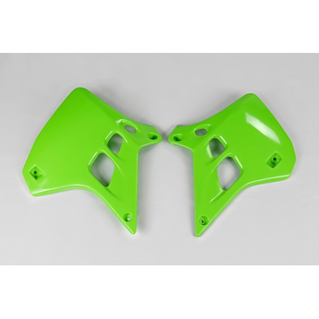Ouïes de radiateur UFO Vert pour Kawasaki KX 125/250 1990 à 1991