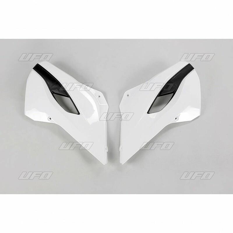 Ouïes de radiateur UFO Blanc/Jaune pour Husqvarna TC/FC 125/250/350/450