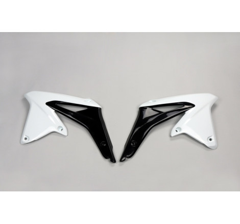 Ouïes de radiateur UFO Blanc/Noir pour Suzuki RM-Z 450 2009 à 2017