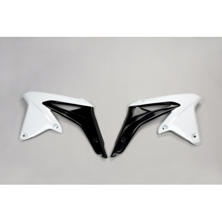 Ouïes de radiateur UFO Blanc/Noir pour Suzuki RM-Z 450 2009 à 2017