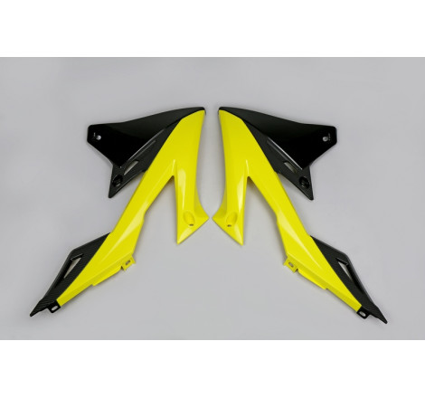 Ouïes de Radiateur UFO Jaune/Noir pour Suzuki RM-Z 250/450