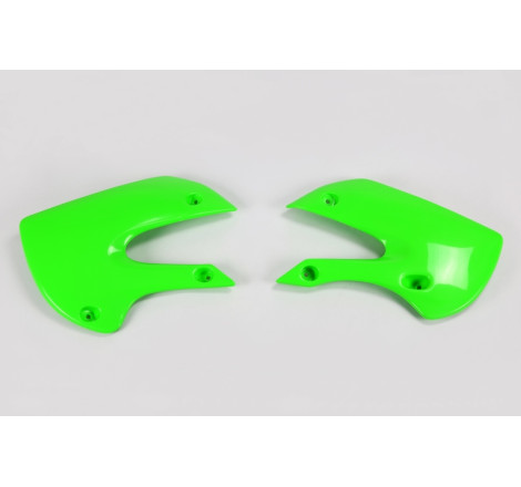 Ouïes de radiateur UFO Vert pour Kawasaki KX65 / KLX110