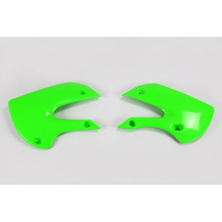 Ouïes de radiateur UFO Vert pour Kawasaki KX65 / KLX110