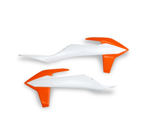 Ouïes de Radiateur UFO Orange/Blanc pour KTM SX/SX-F 125/250/350/450 2019 à 2022