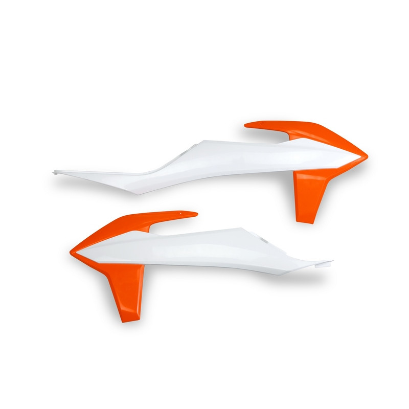 Ouïes de Radiateur UFO Orange/Blanc pour KTM SX/SX-F 125/250/350/450 2019 à 2022