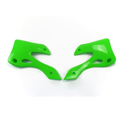 Ouïes de radiateur UFO Vert pour Kawasaki KX 125/250 1999 à 2002