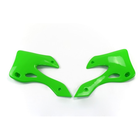Ouïes de radiateur UFO Vert pour Kawasaki KX 125/250 1999 à 2002