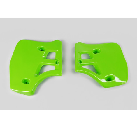 Ouïes de radiateur UFO Vert pour Kawasaki KX 500 1988 à 2003