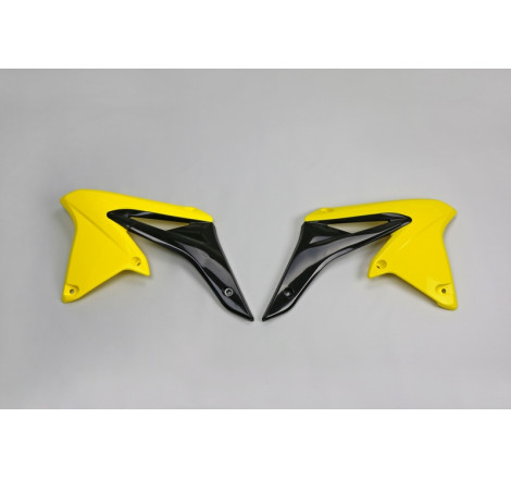 Ouïes de radiateur UFO Jaune pour Suzuki RM-Z 250 2010 à 2018