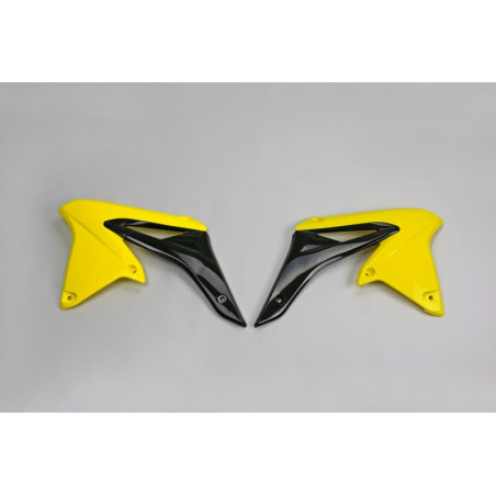 Ouïes de radiateur UFO Jaune pour Suzuki RM-Z 250 2010 à 2018