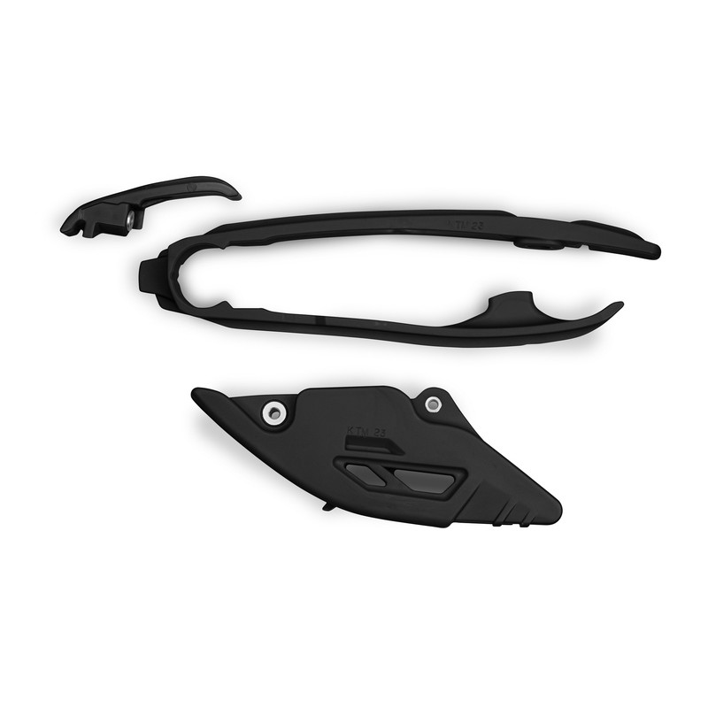 Kit guide chaîne + patin de bras oscillant UFO Noir 125/250/350/450 SX/SX-F 2023 à 2025