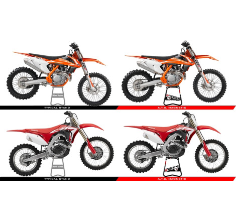 Lève-moto RISK RACING A.T.S. inclinaison réglable avec plaque aimantée pour entretien tout-terrain