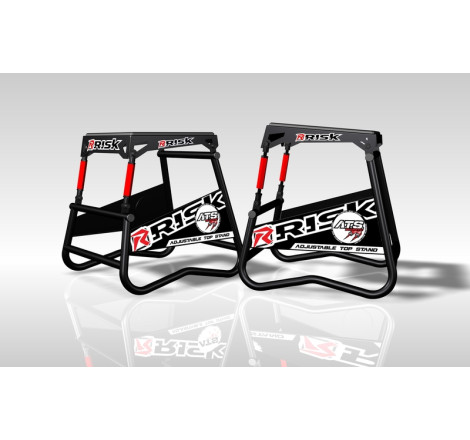 Lève-moto RISK RACING A.T.S. inclinaison réglable avec plaque aimantée pour entretien tout-terrain