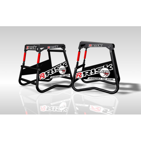Lève-moto RISK RACING A.T.S. inclinaison réglable avec plaque aimantée pour entretien tout-terrain