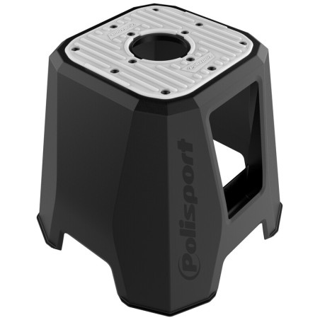Trépied POLISPORT 420mm noir/caoutchouc gris pour moto cross et enduro