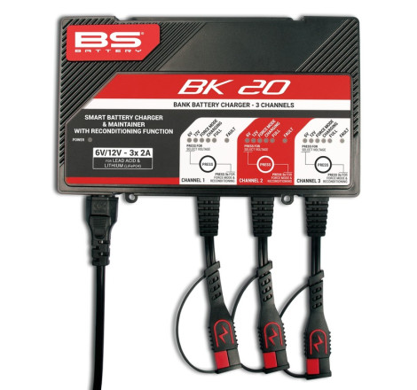Chargeur de batterie intelligent BS BATTERY BK20 6V/12V 3x2A