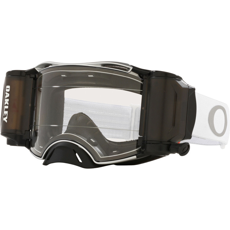 Masque OAKLEY Airbrake MX Tuff Blocks White – écran Race-Ready Roll-Off clair