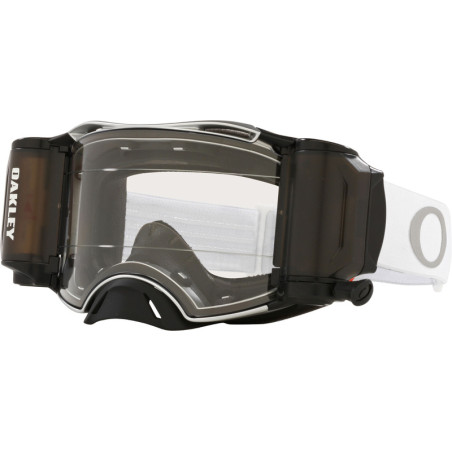 Masque OAKLEY Airbrake MX Tuff Blocks White – écran Race-Ready Roll-Off clair